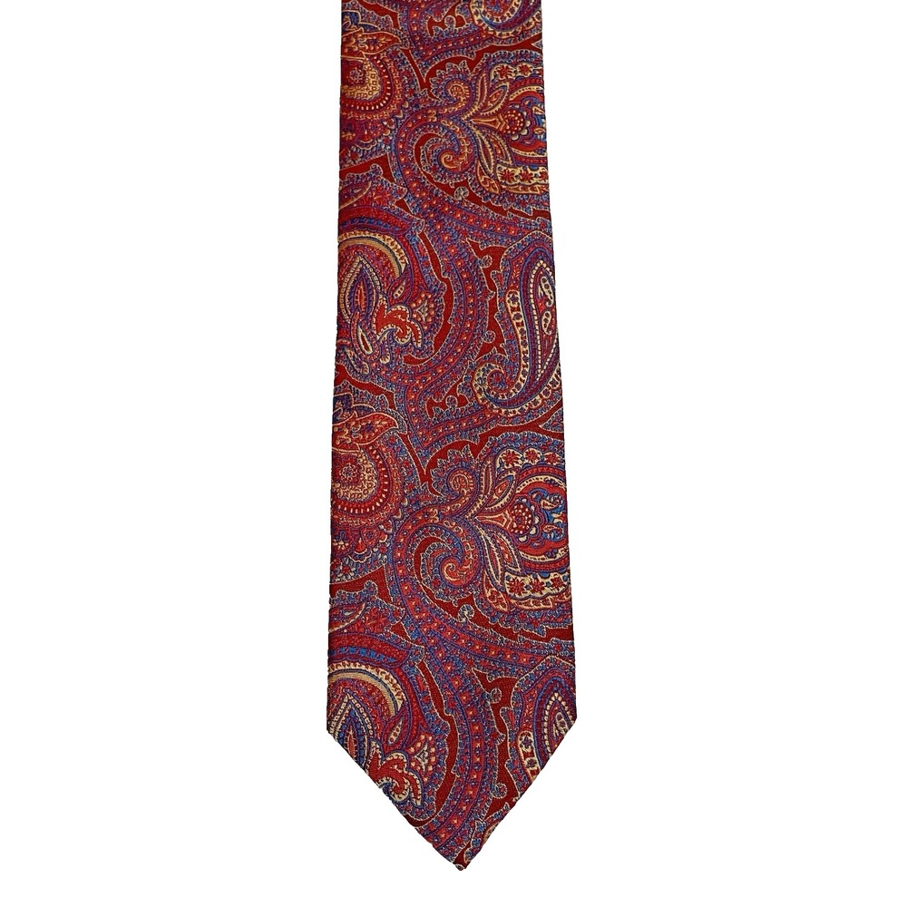 Vintage Robert Talbott Best of Class Silk Tie Red Paisley Monterey USA 3"x59"